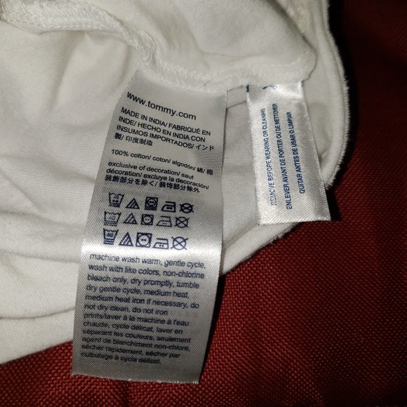 White Tommy Hilfiger Flag Tee - Picture 4 of 5